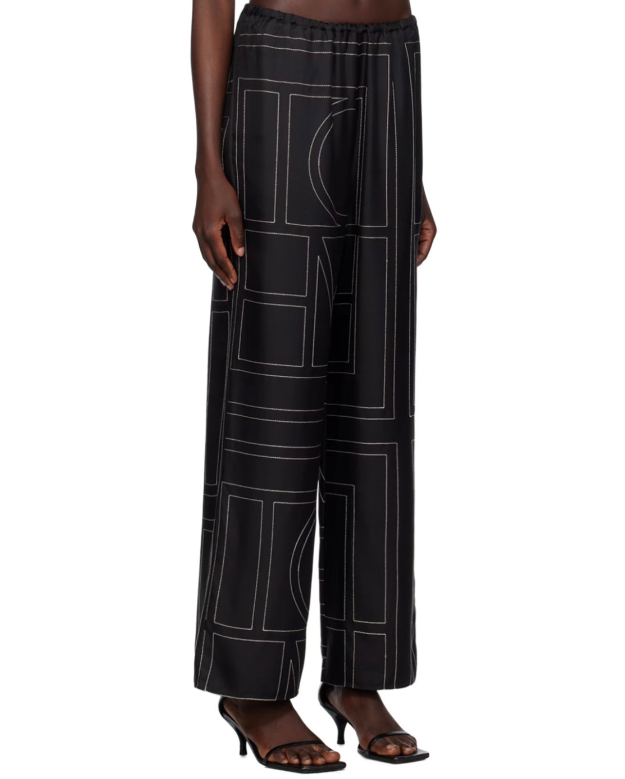 TOTEME
Black Monogram Shirt & Pants (being sold as a set)