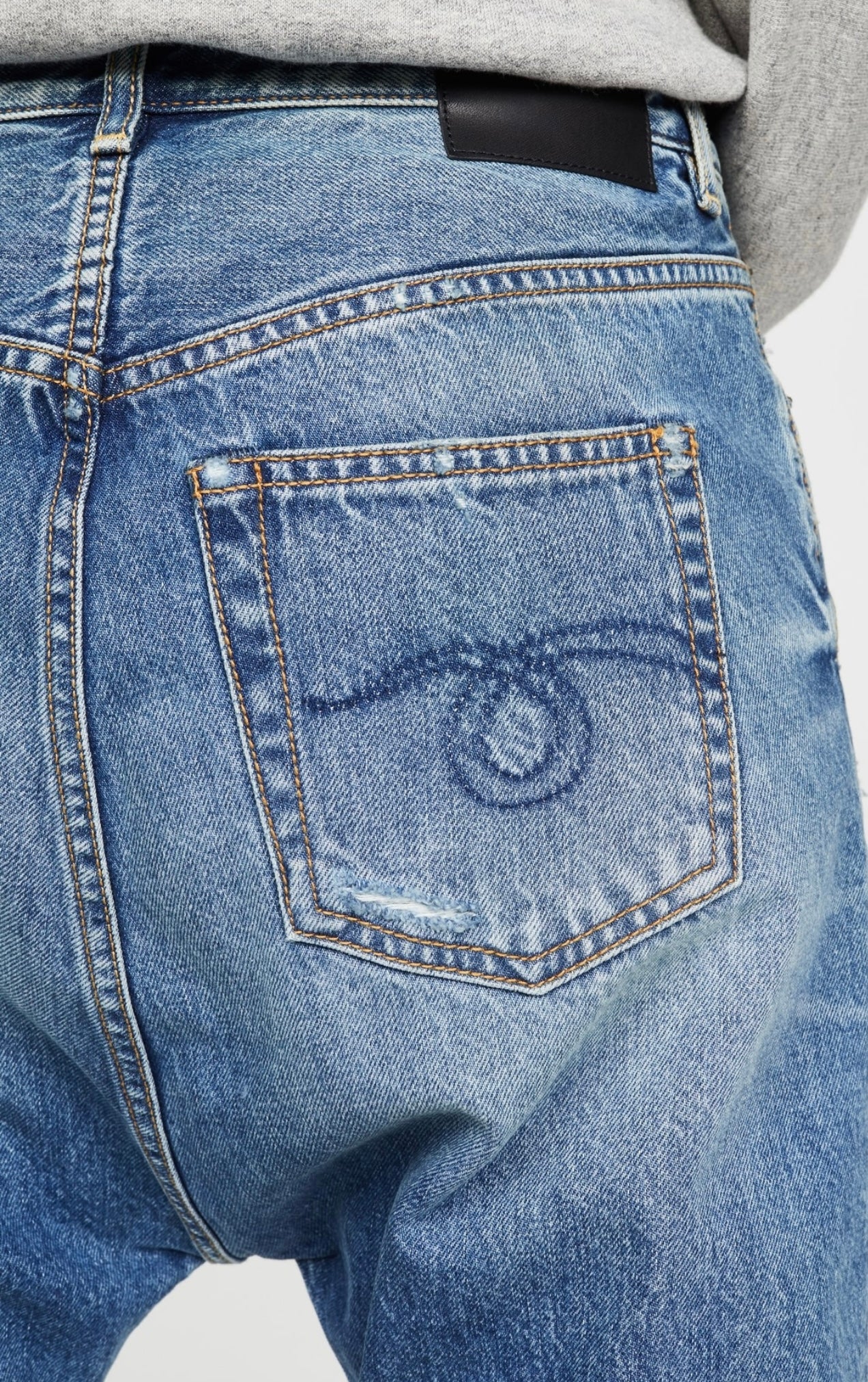 R13
Tailored cropped Drop Denim