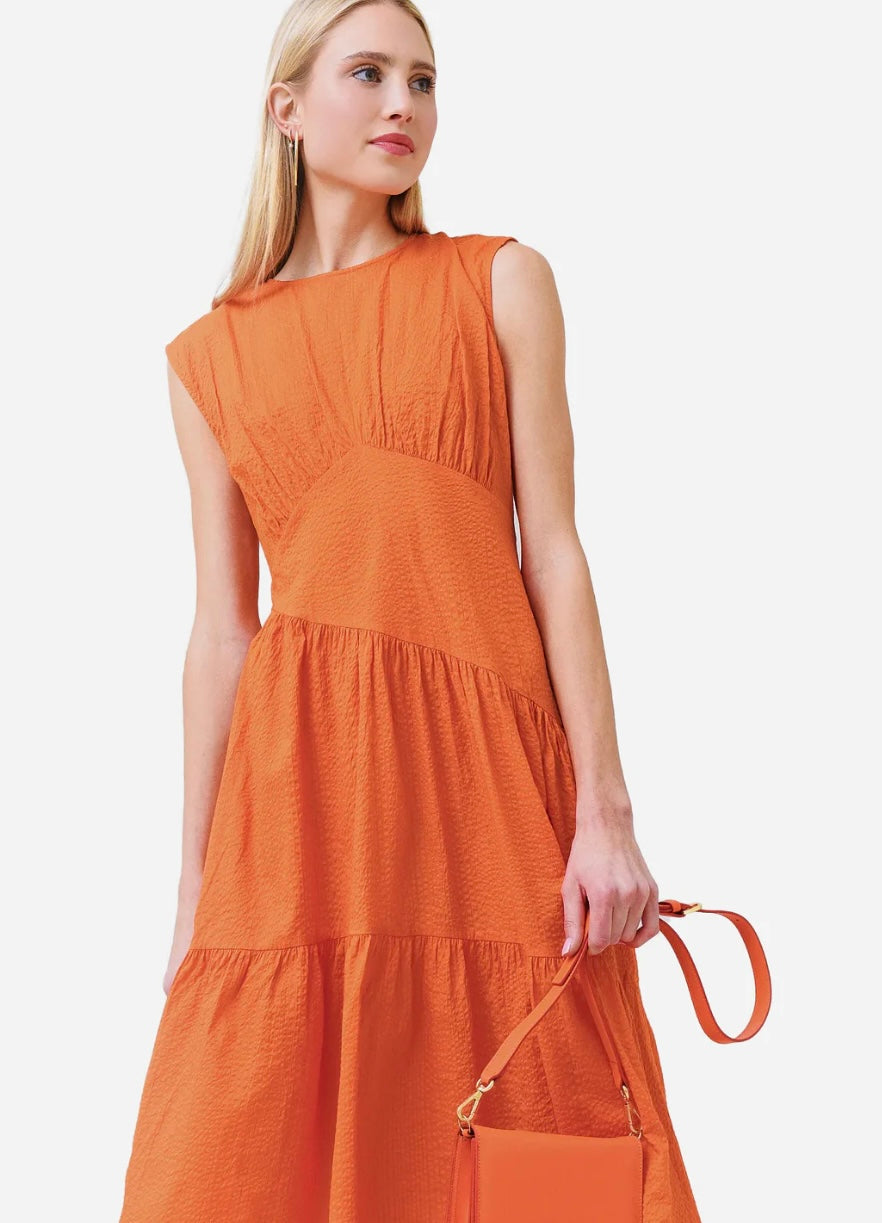 FRAME
Women's Orange Gathered Seam Dress