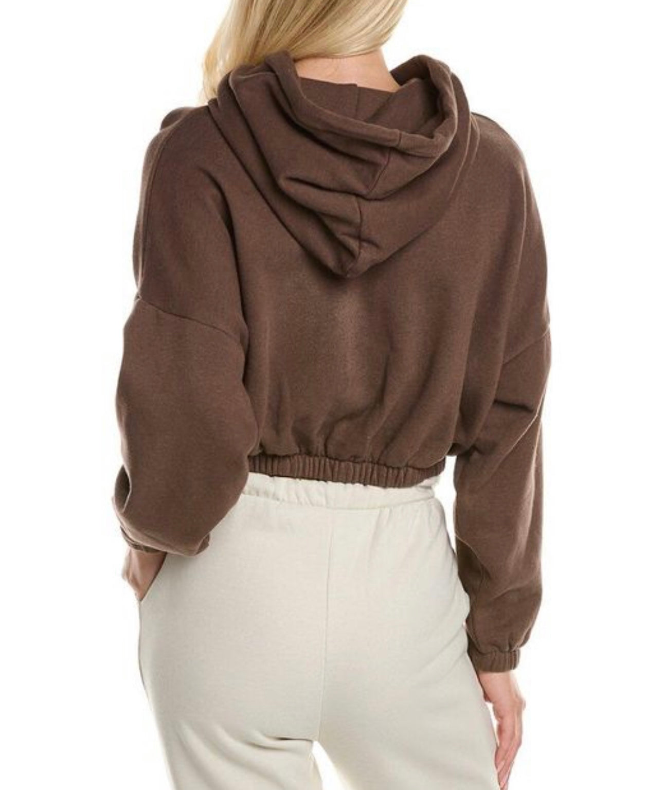 DONNI.
Women's Brown Vintage Fleece Cropped Hoodie & Sweatpants