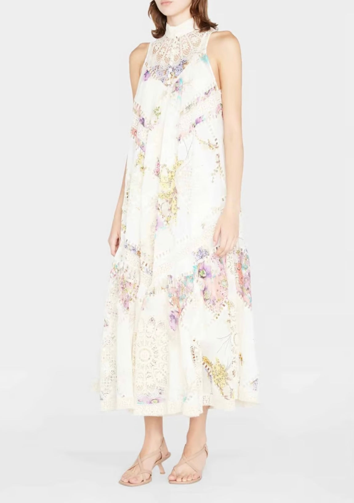 ZIMMERMANN
Jude Floral Lace Yoke Maxi Dress - Spliced