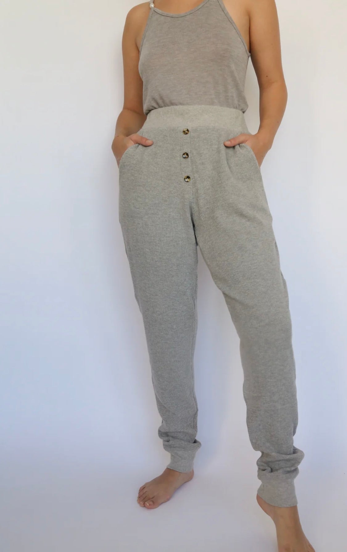 DONNI - Waffle Henley sweatpants
