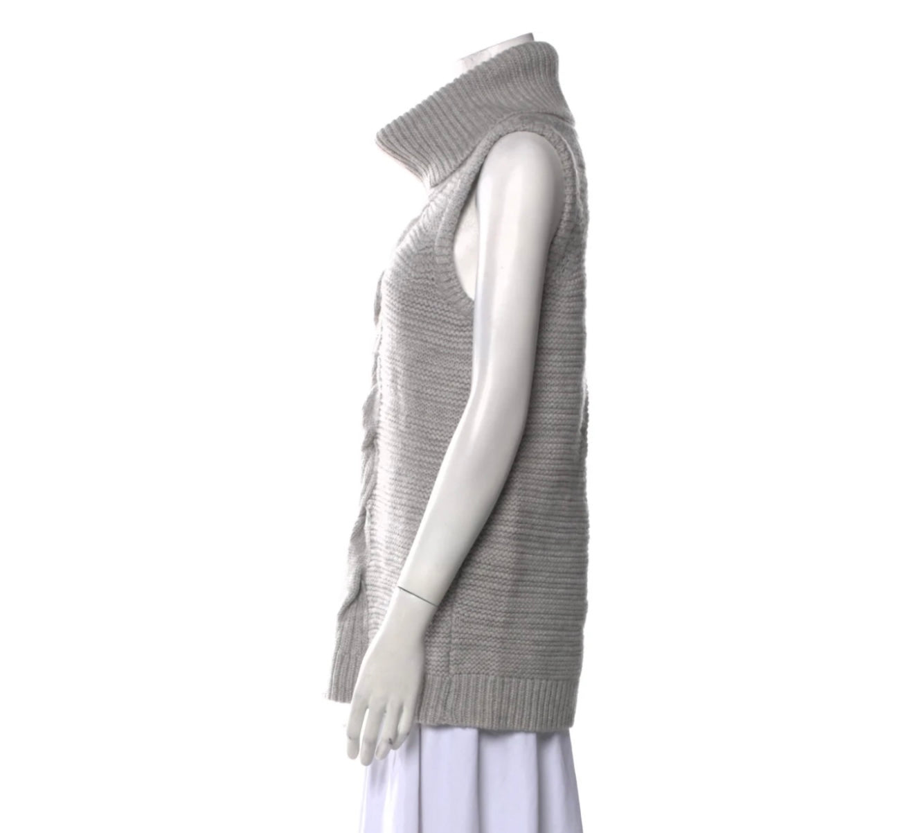 Intermix Long Cable Knit Vest