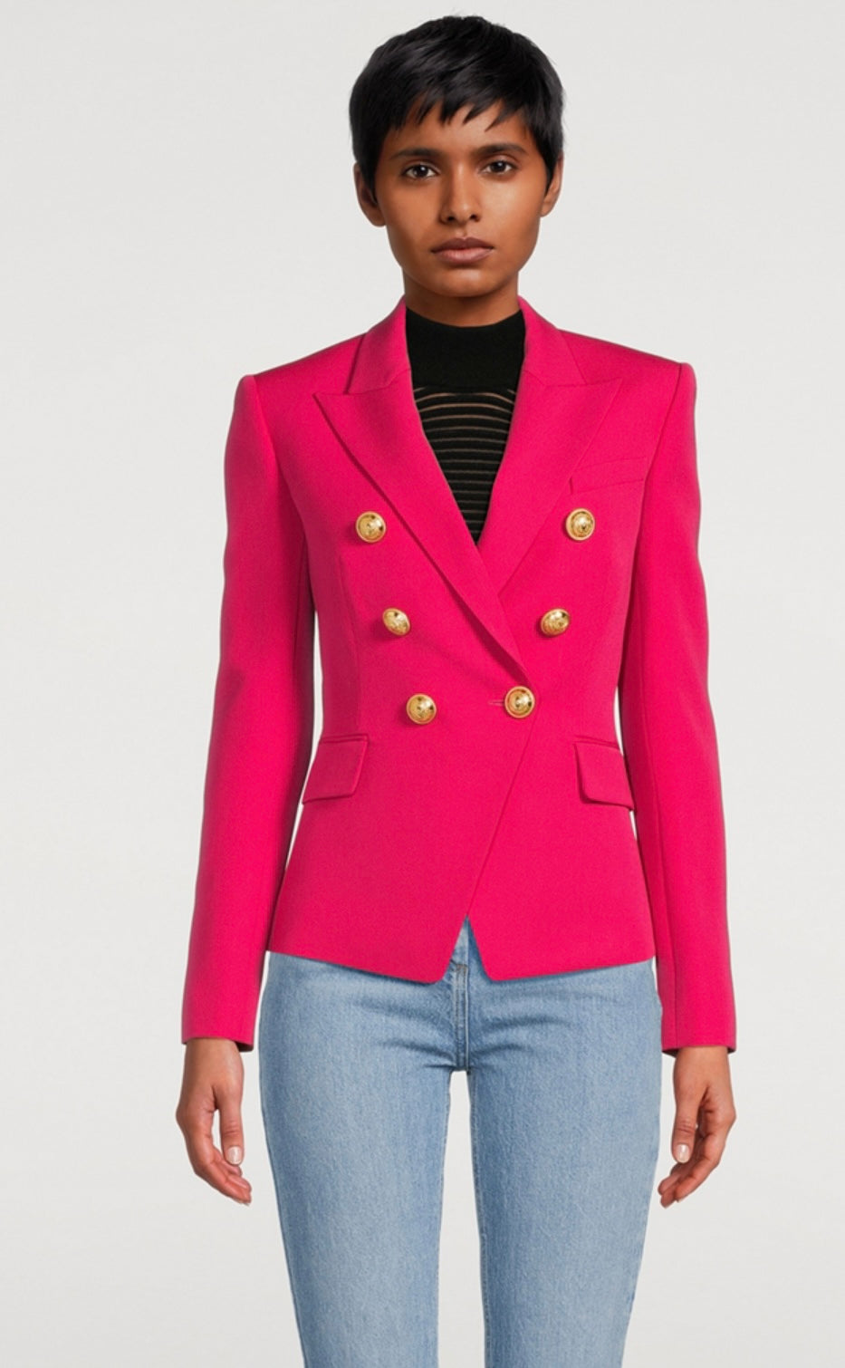 Balmain double-breasted wool blazer