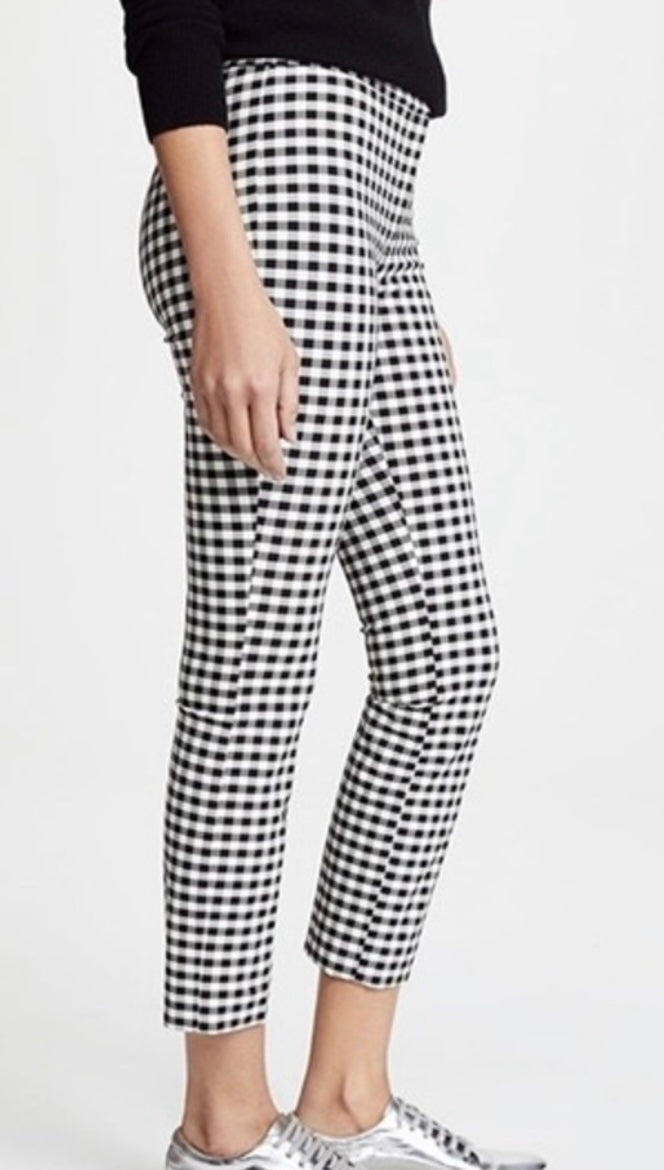 THEORY - BLACK/WHITE CHECK PANTS