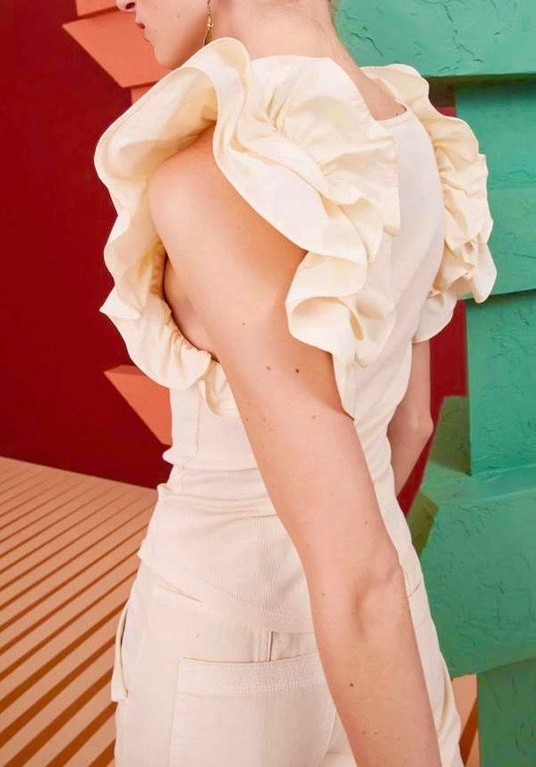 ULLA JOHNSON nude/peach tshirt