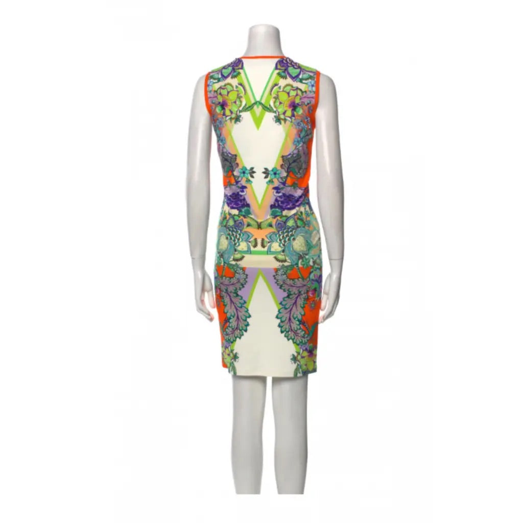 Roberto Cavalli Neon Floral Dress