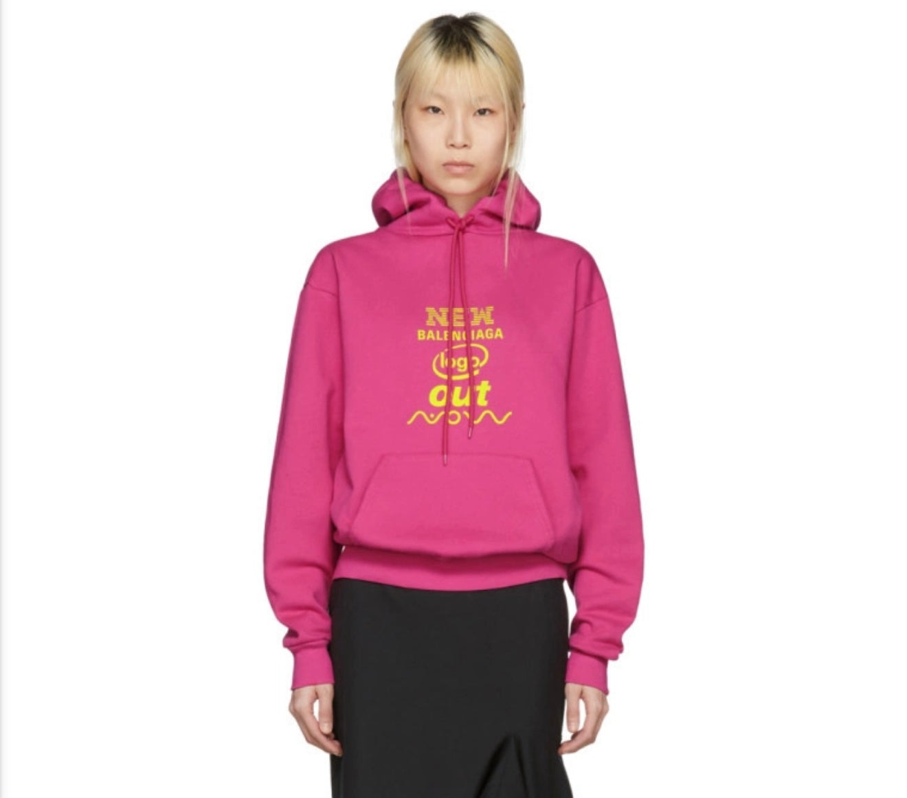 BALENCIAGA PINK "NEW LOGO" HOODIE