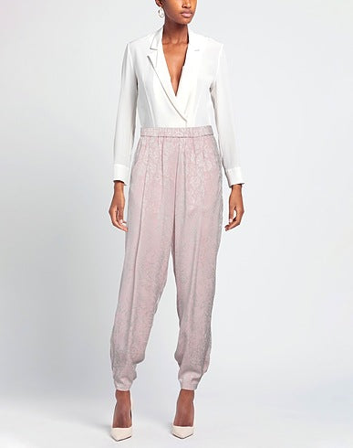FORTE FORTE pink pants with silver floral design