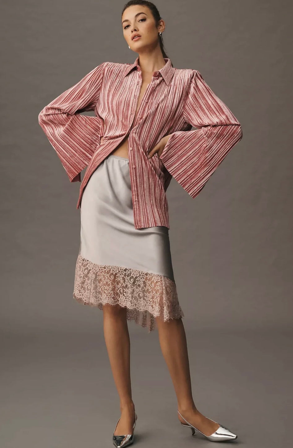 SABINA MUSAYEV - SMOKED PINK IVRI TOP