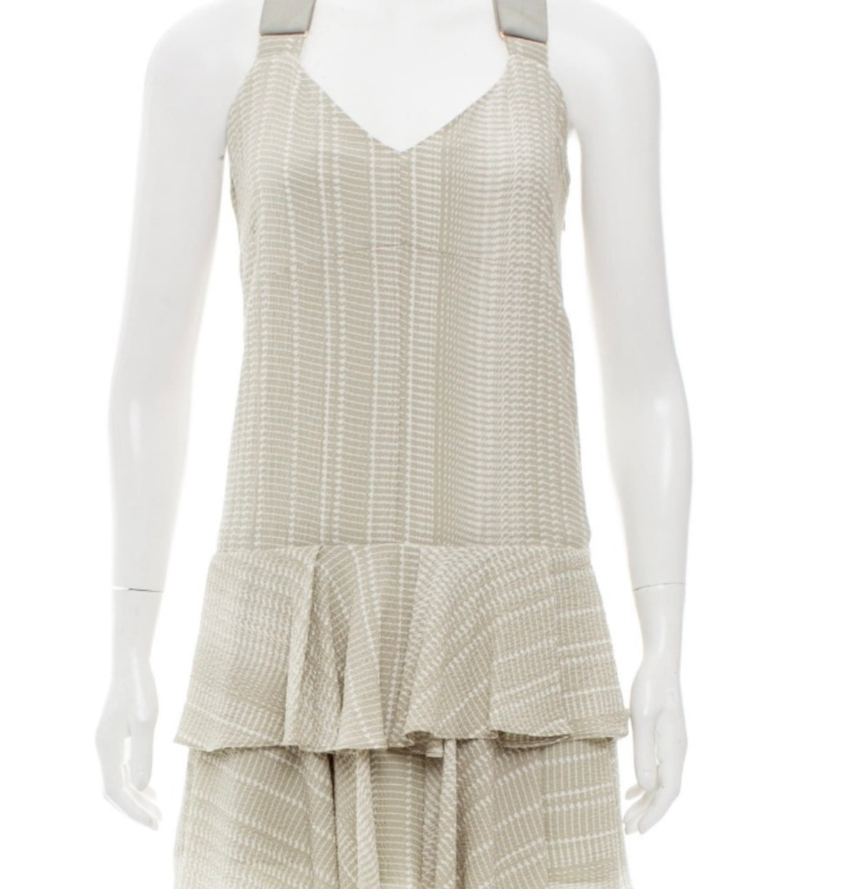 DEREK LAM 10 CROSBY - SAGE GREEN FLOWY DRESS