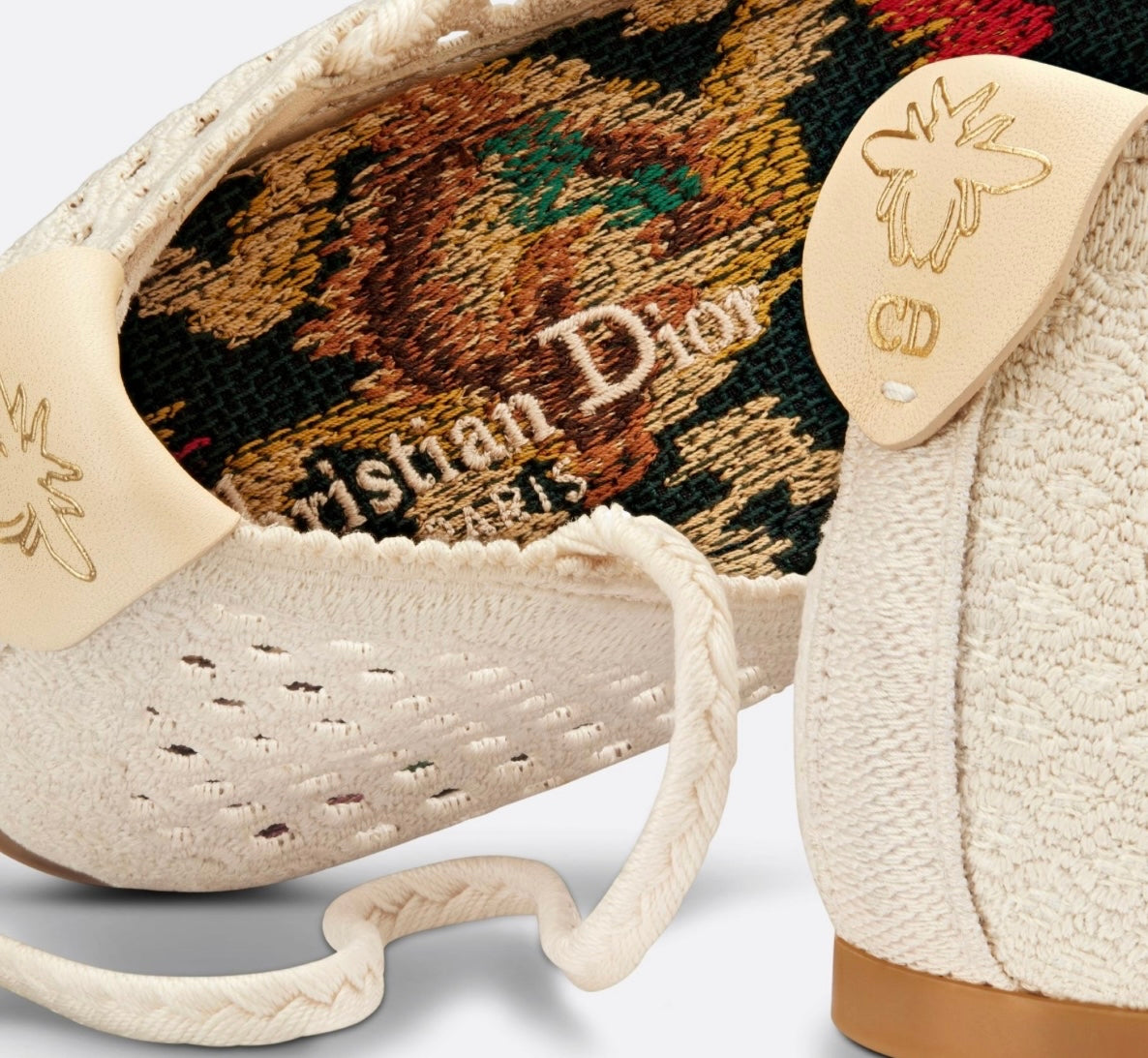 DIOR - Poème Laced Ballerina Flat Beige