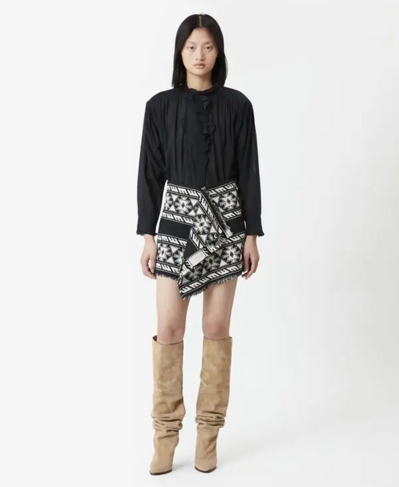 ISABEL MARANT ÉTOILE
Jiloa Jacquard Miniskirt - Black