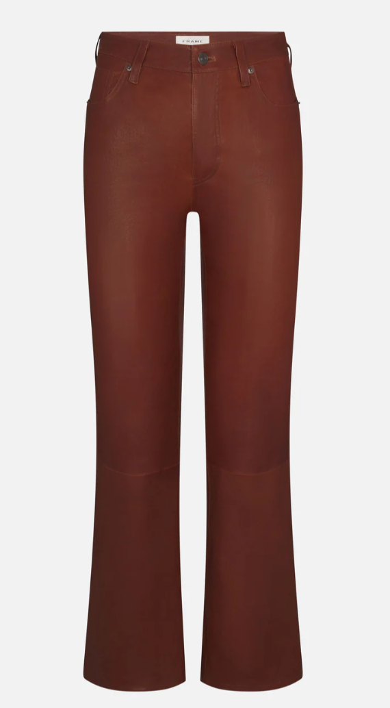 Frame THE LEATHER REBOOT CROP PANTS