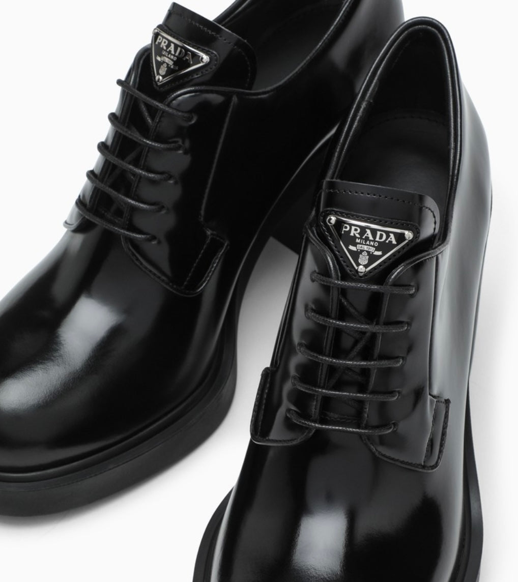 Pre-Loved Prada - Leather Heeled Loafers