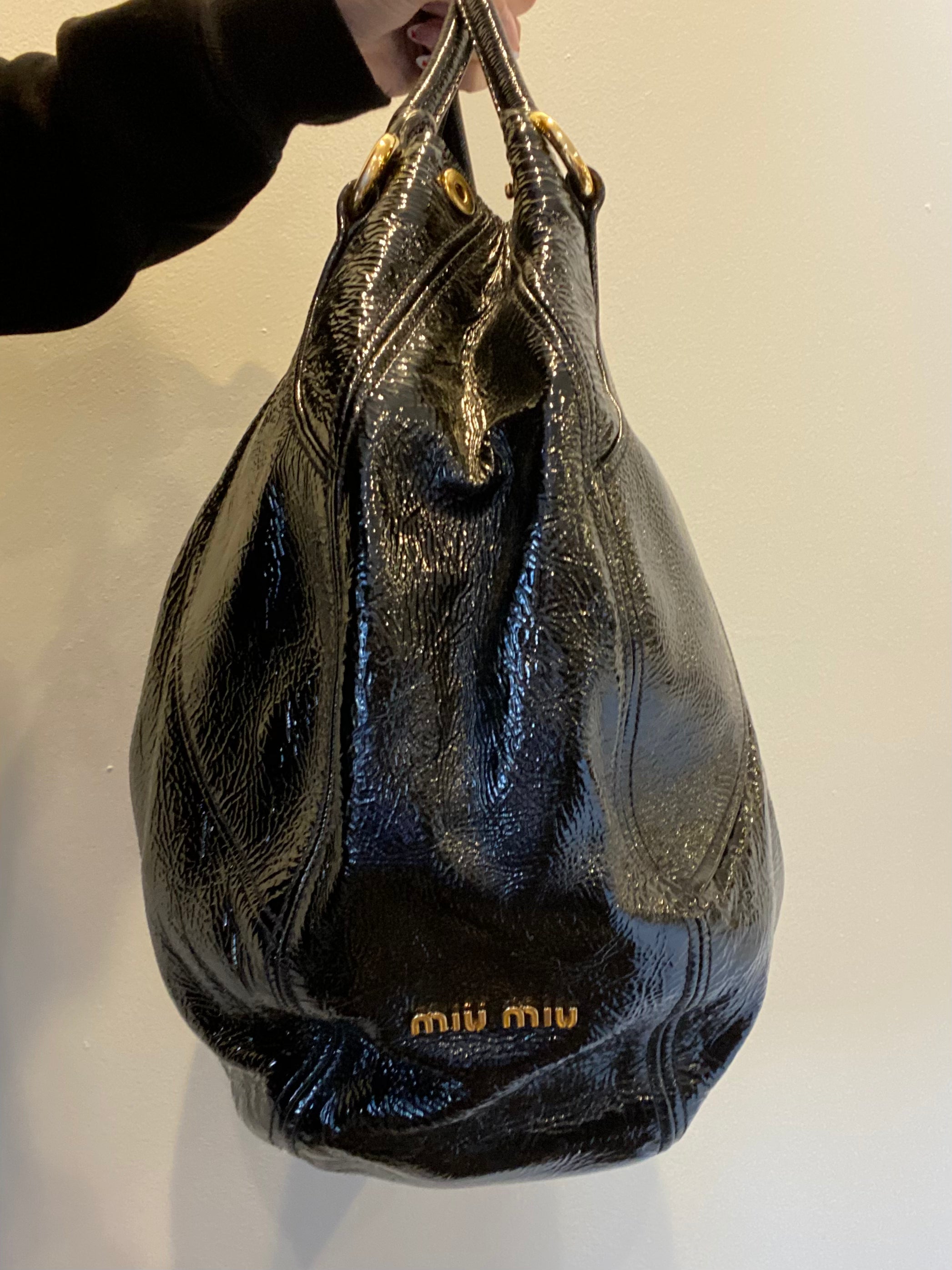 Miu Miu Patent Hobo Bag