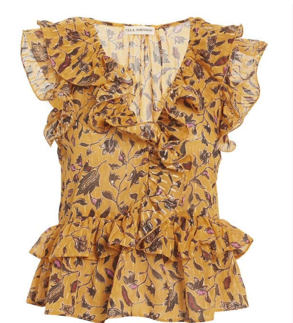 ULLA JOHNSON -
DUMI FLORAL TOP