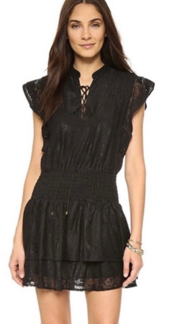 MOON RIVER black eyelet dress
