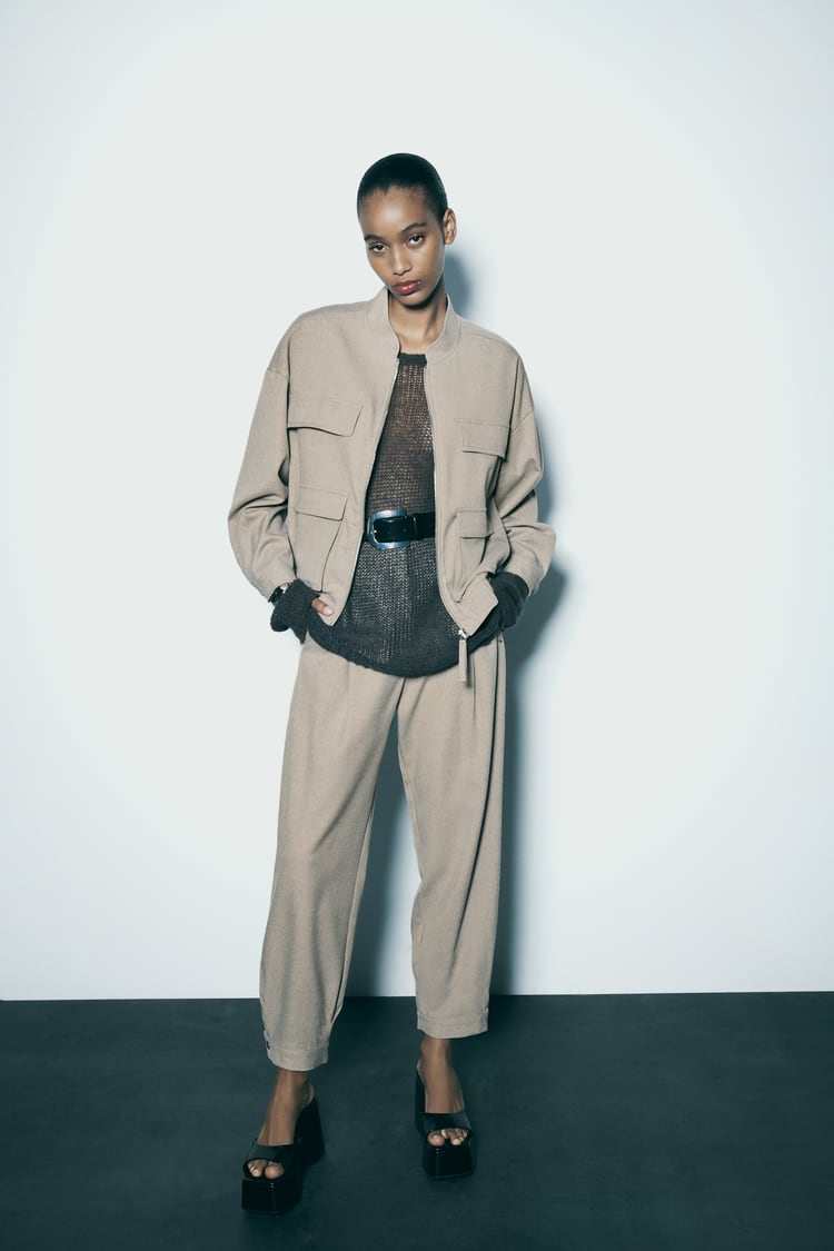 ZARA bomber jacket with pocket details