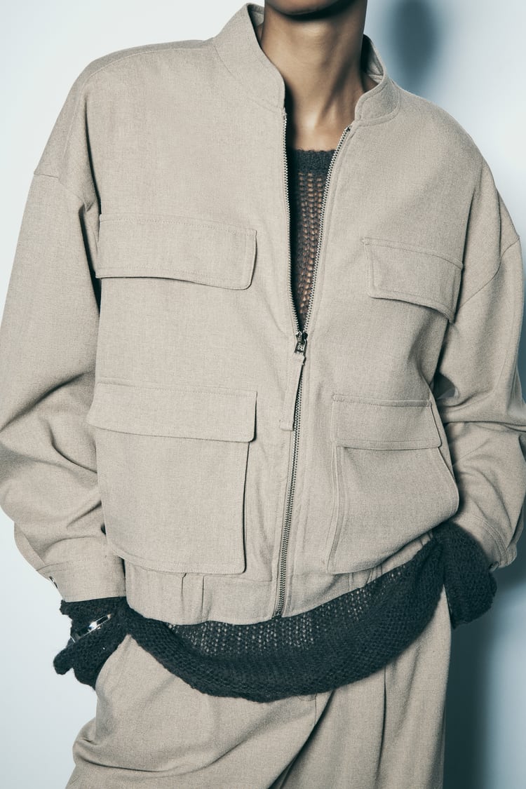 ZARA bomber jacket with pocket details