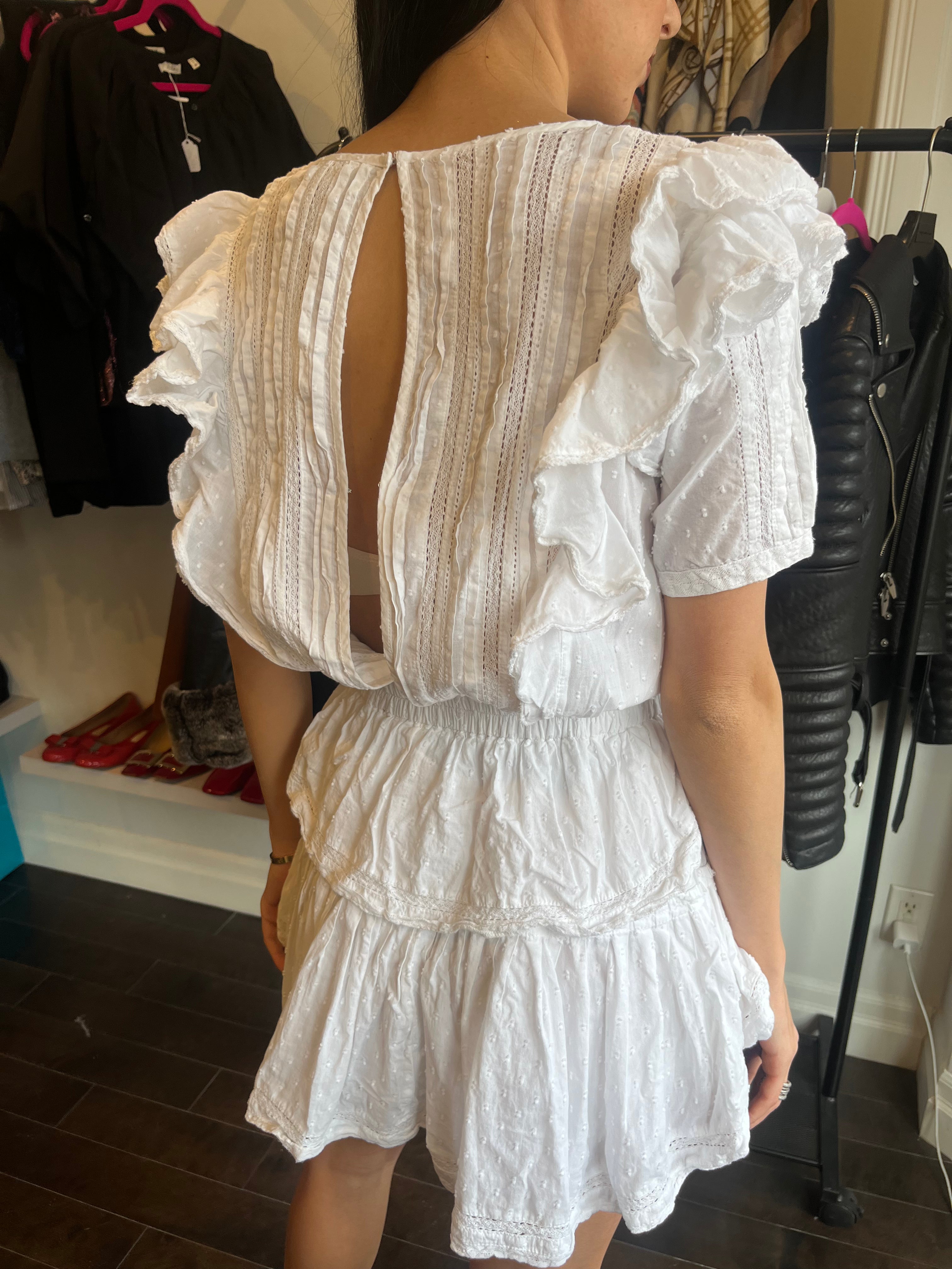 LOVESHACK FANCY white ruffle dress