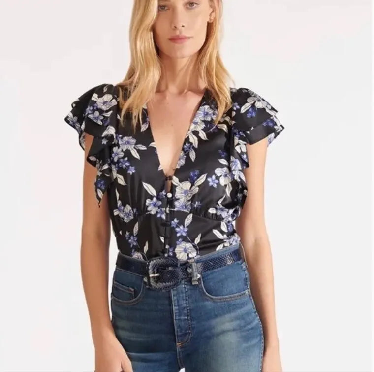 VERONICA BEARD floral blouse