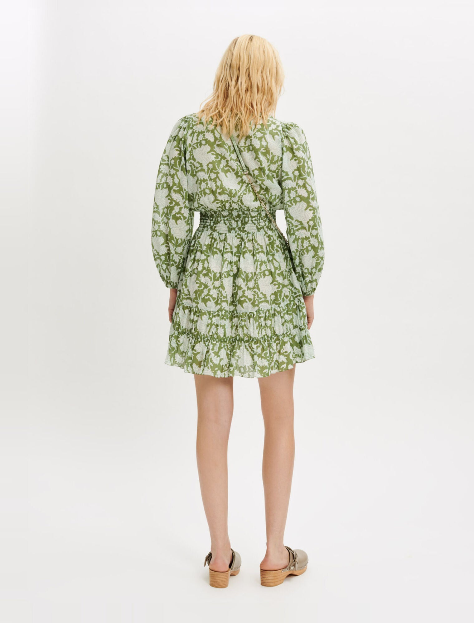 MAJE green paisley print mini dress
