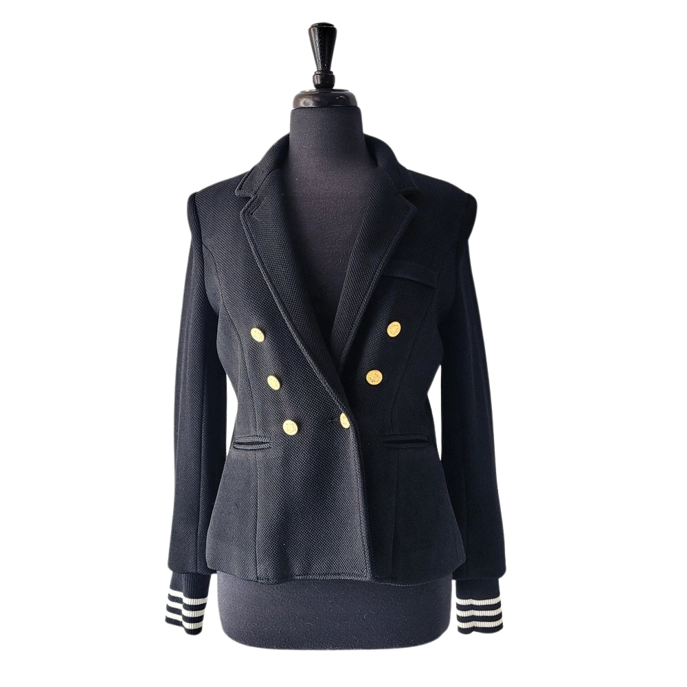 SMYTHE - College Blazer in Black Pique