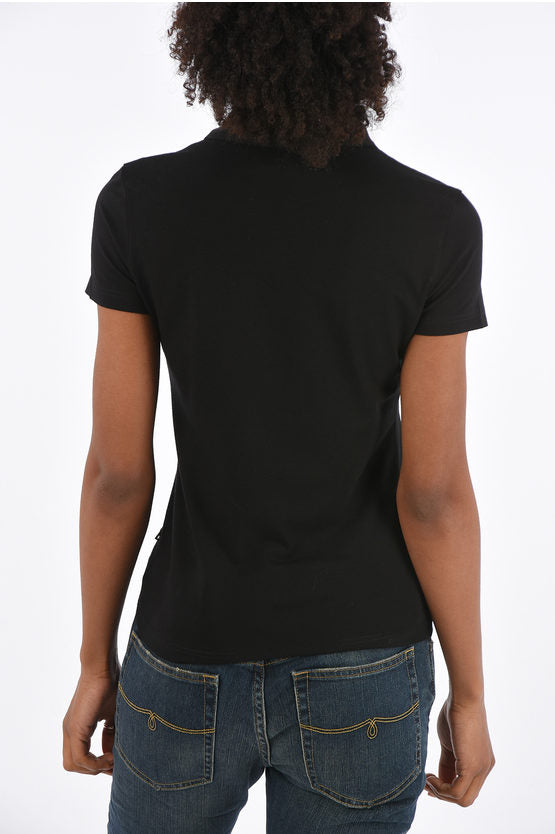PRADA black full zip tee with bottom pocket
