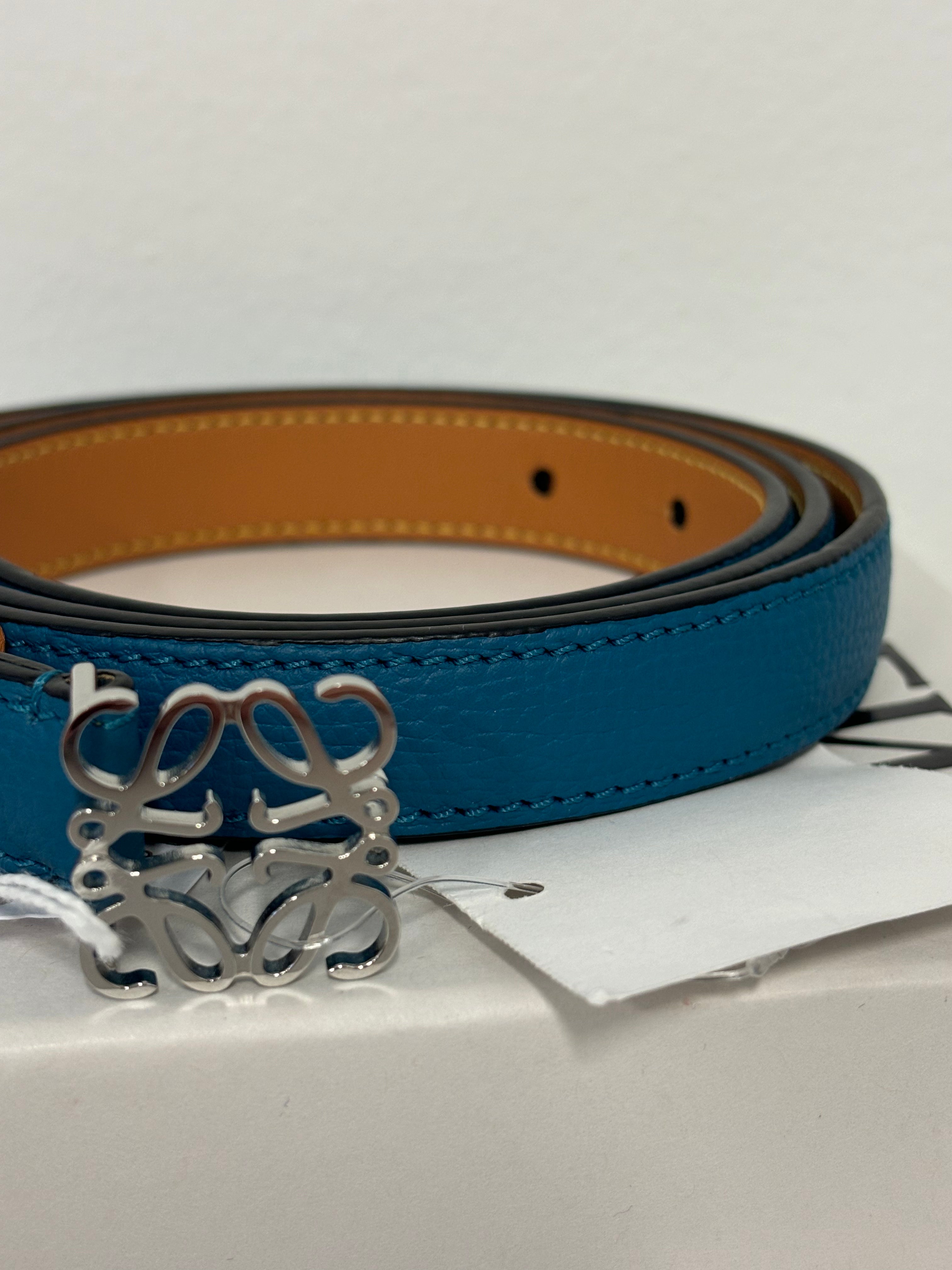 LOEWE blue thin belt with SHW