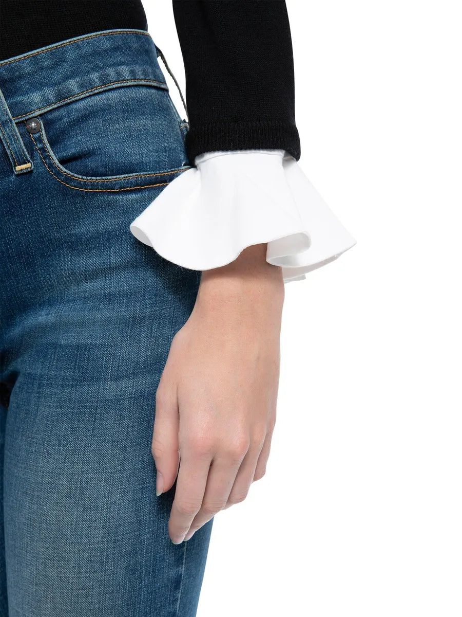 ALICE + OLIVIA sweater with white collar