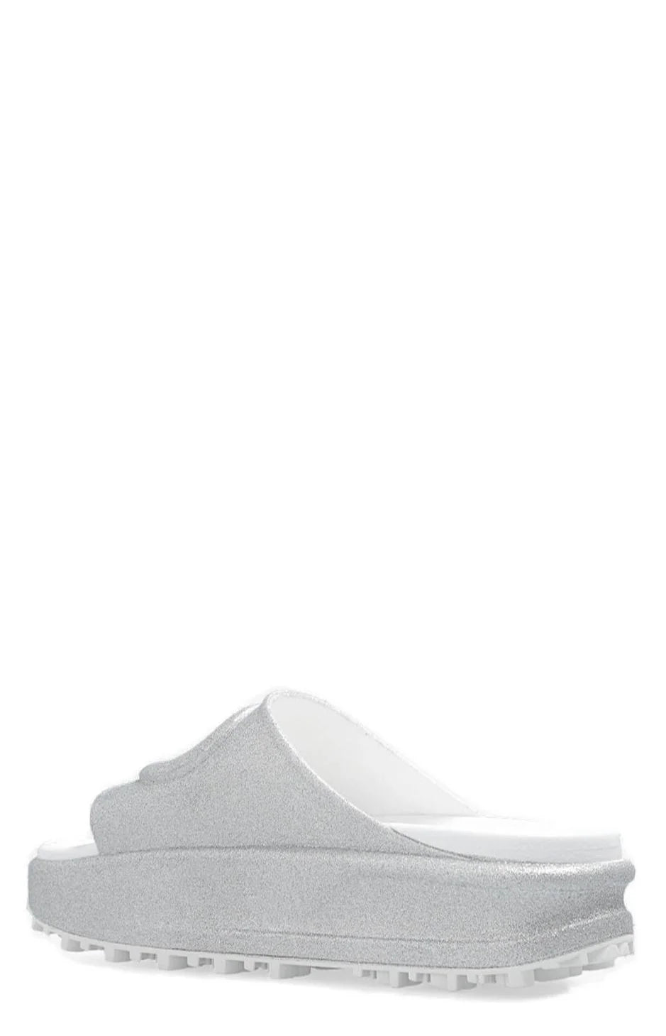 GUCCI silver shimmer slides