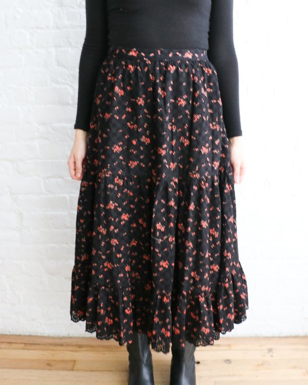 ULLA JOHNSON floral maxi skirt