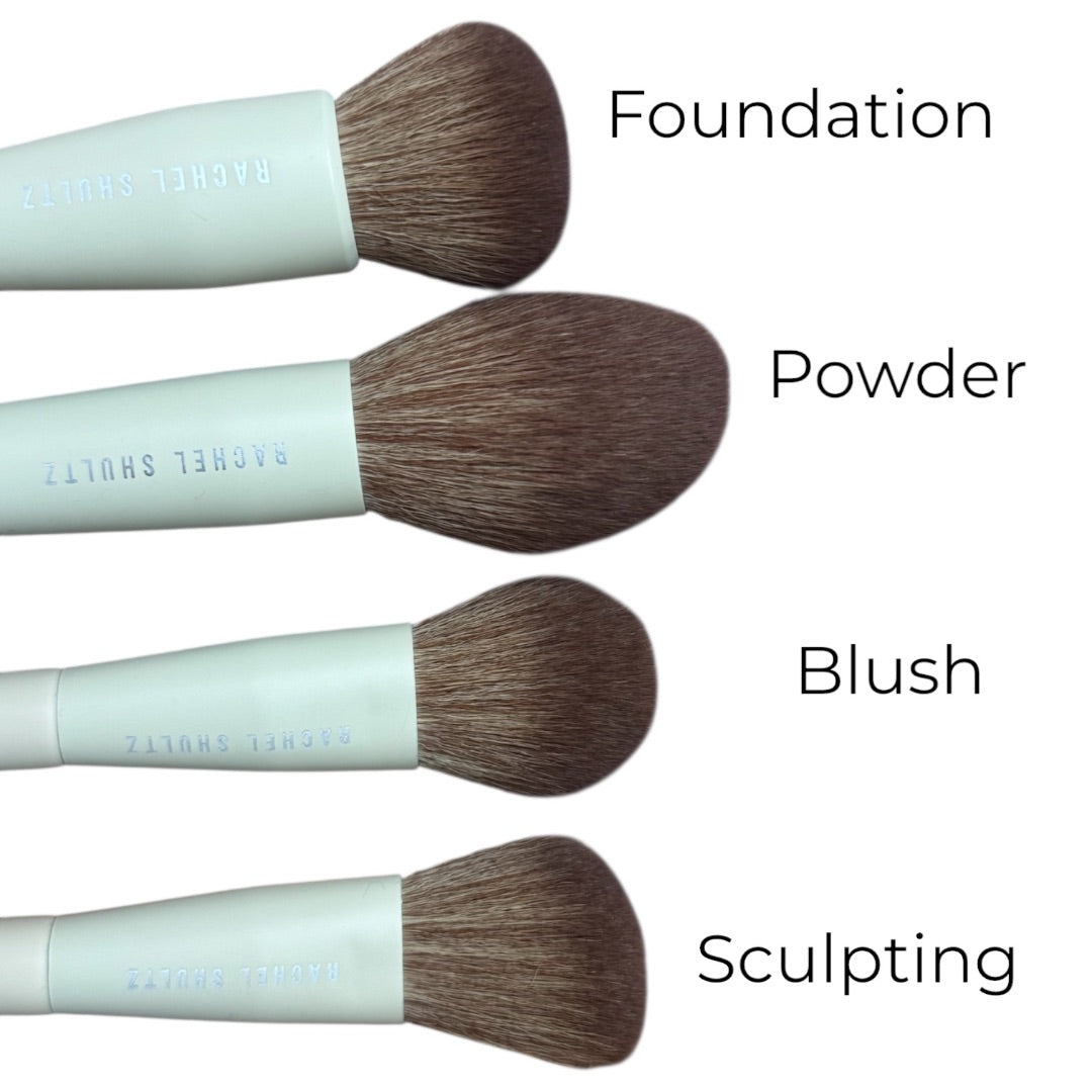 Rachel Shultz 15-Piece Khaki Makeup Brush Set