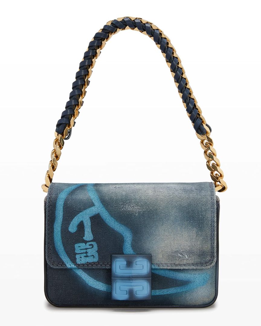 Givenchy x Chitto - 4G Graffiti Effect Canvas Shoulder Bag