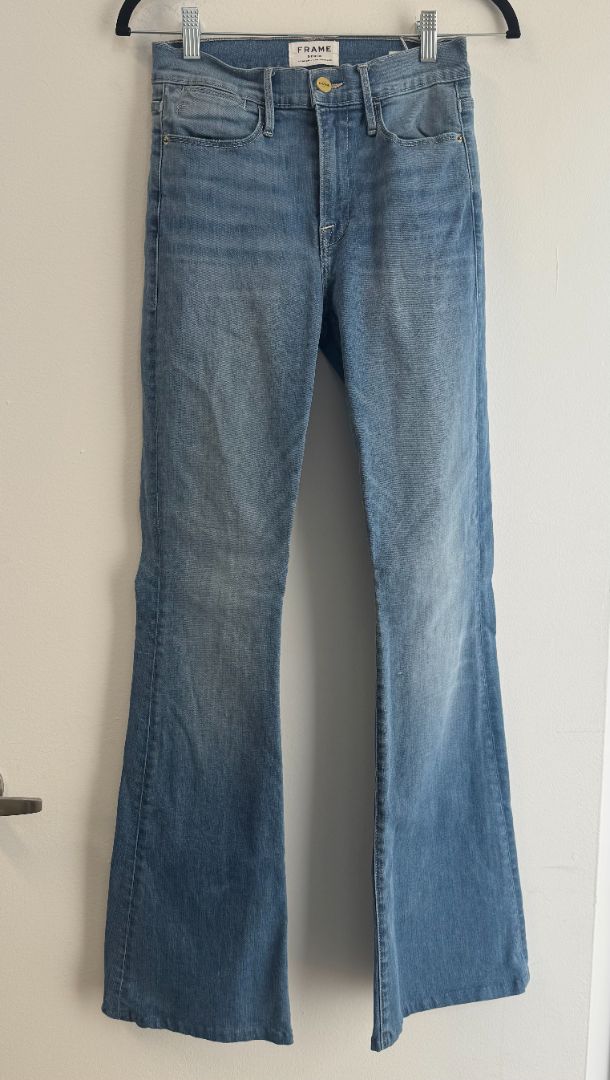 FRAME denim Le High Flare jeans, medium wash blue