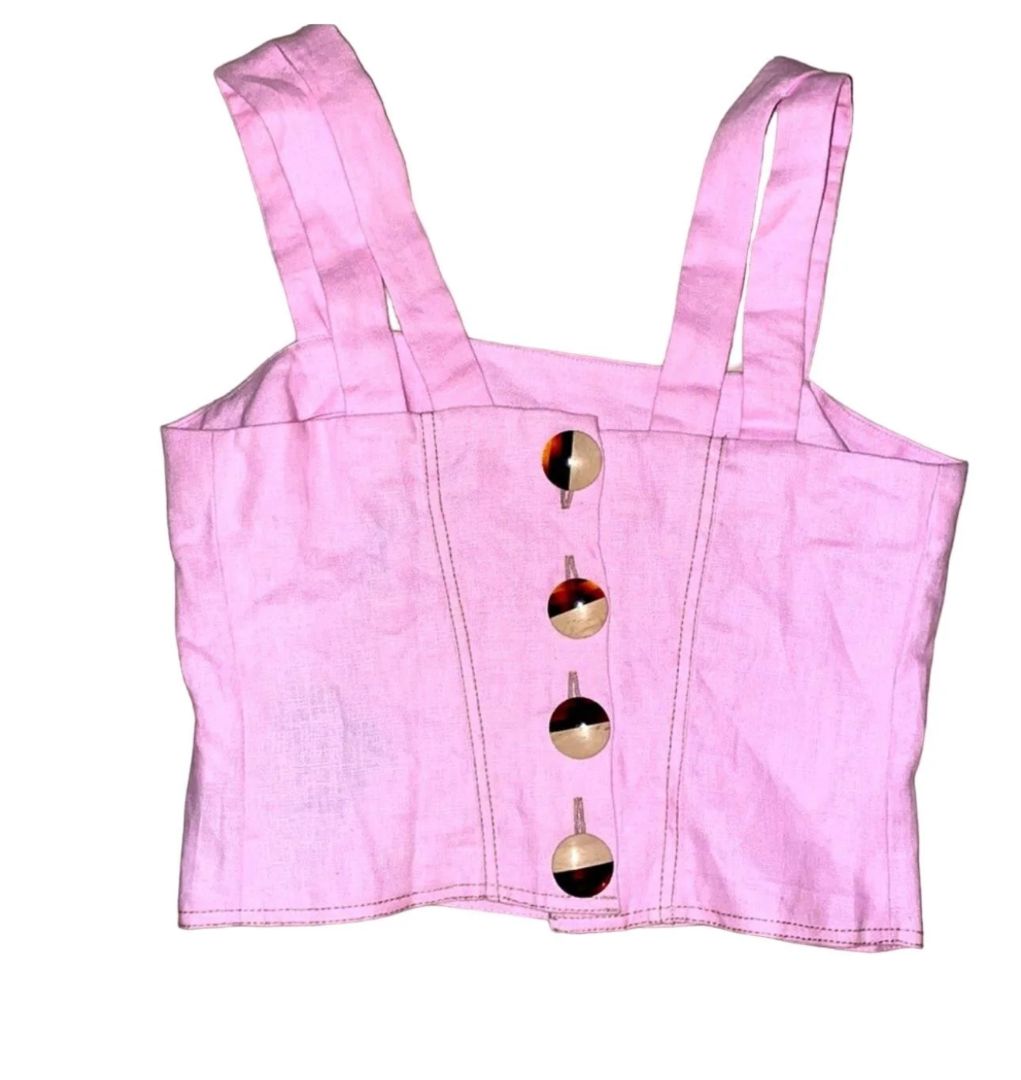 NICHOLAS - LINEN BUTTON UP TANK