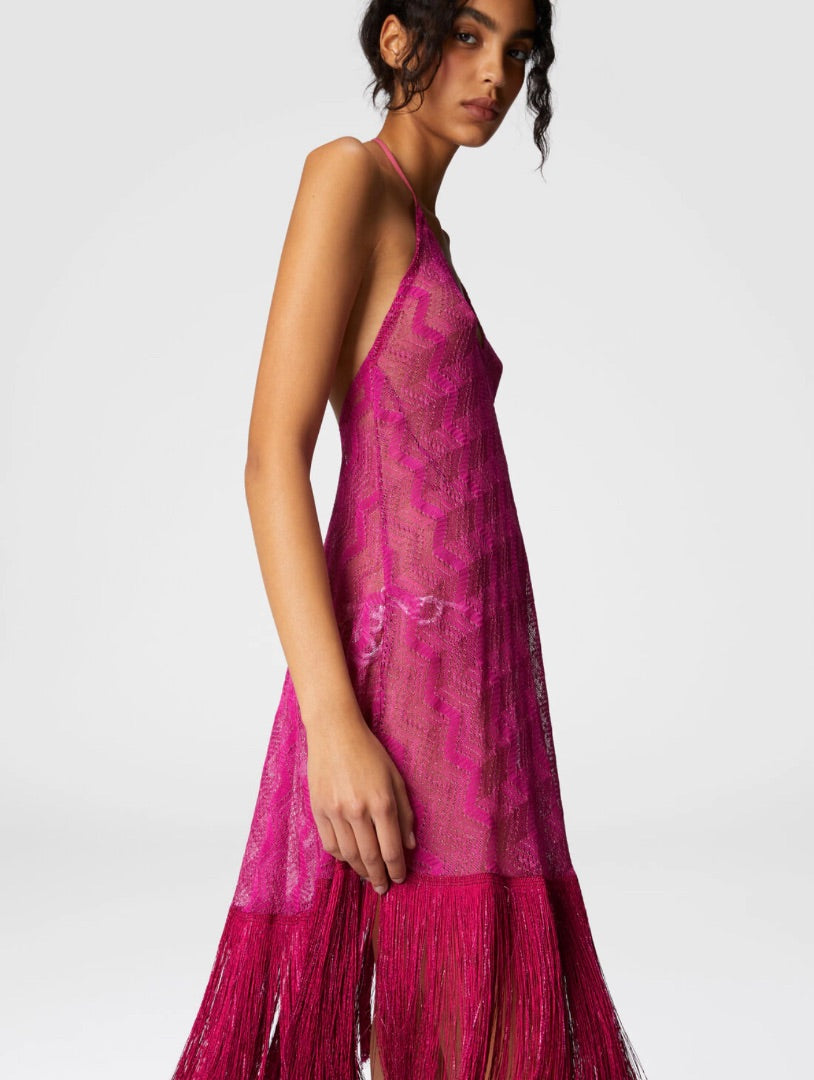 Missoni - chevron cover up with fringe