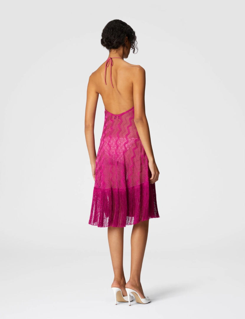 Missoni - chevron cover up with fringe