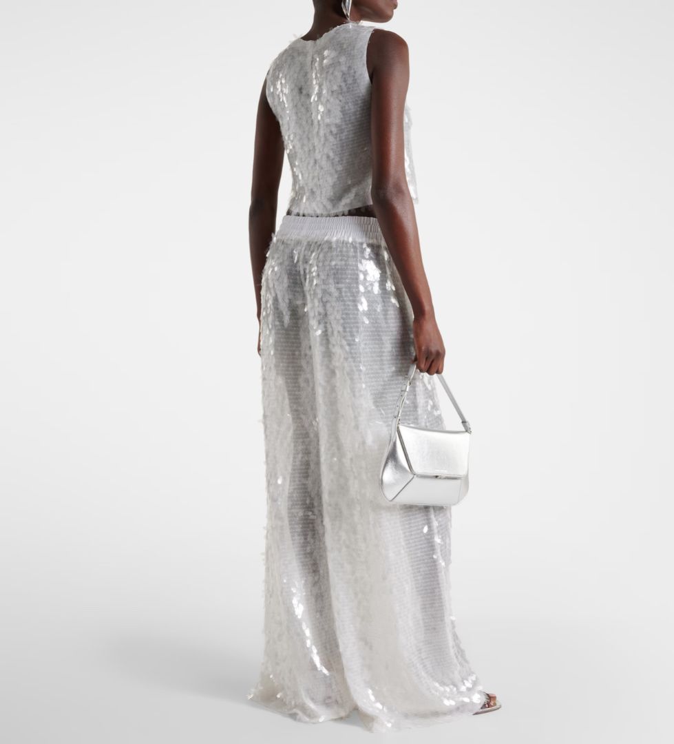 Norma Kamali - Sequined Crop Top
