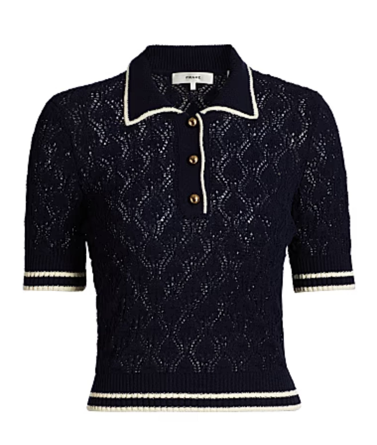 Frame - Knitted Polo Top