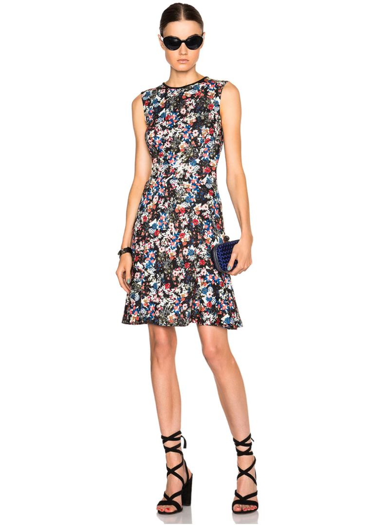 ERDEM - A-line Floral Print Sleeveless Dress