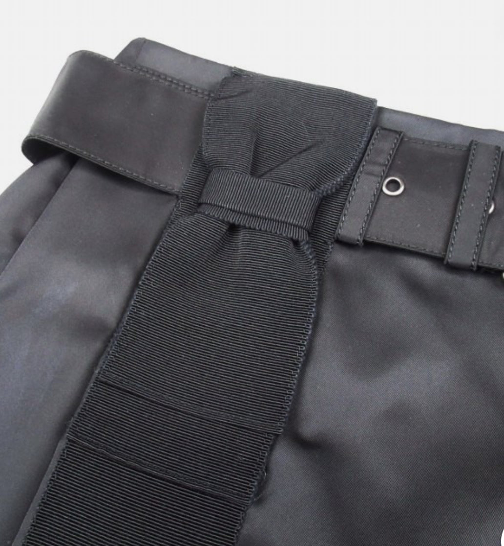 Prada - Pleated Nylon Skirt with Bows
