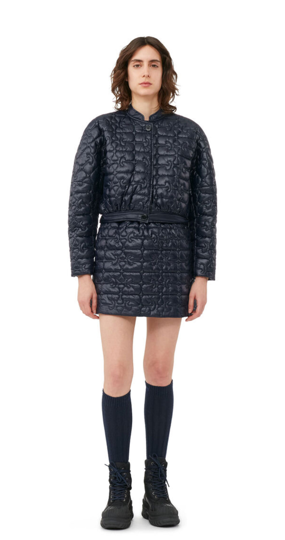 GANNI - Shiny Quilt Mini skirt NWT