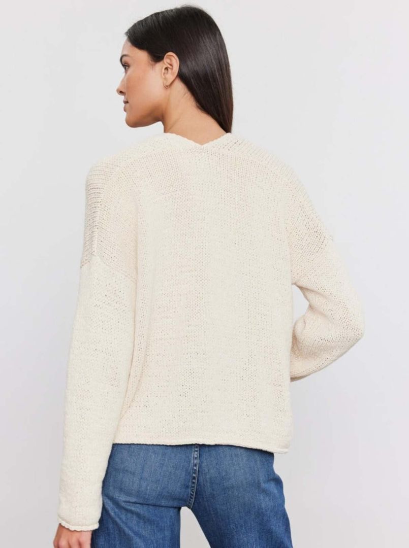 VELVET knit cream cardigan/shrug