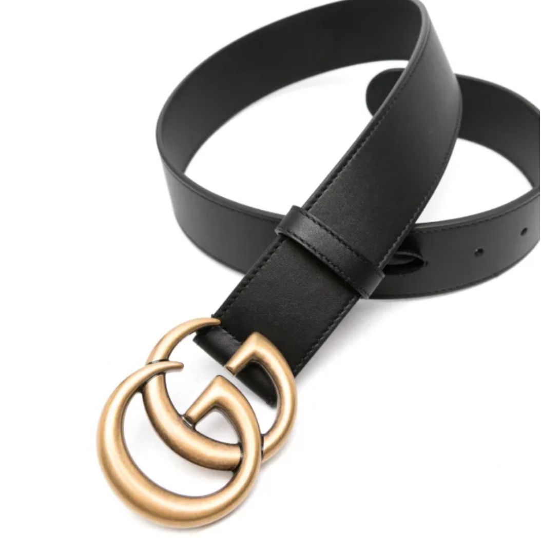 GUCCI - Leather "GG" Belt