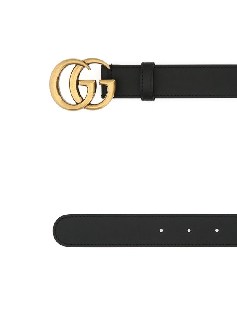 GUCCI - Leather "GG" Belt