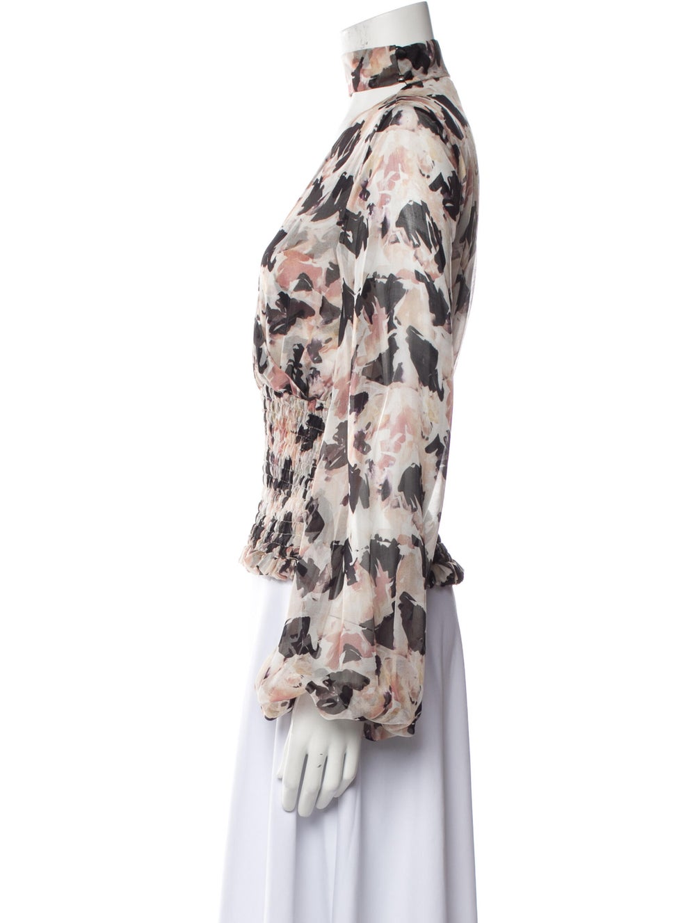 Caroline Constas Patterned Chiffon Blouse