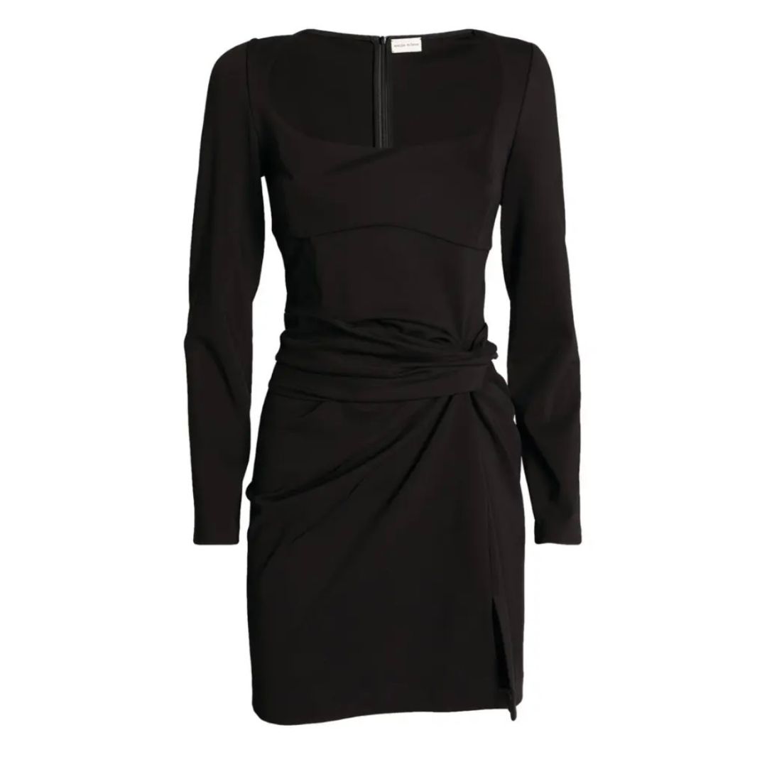 MAGDA BUTRYM BLACK LONSLEEVE MINI DRESS NWT