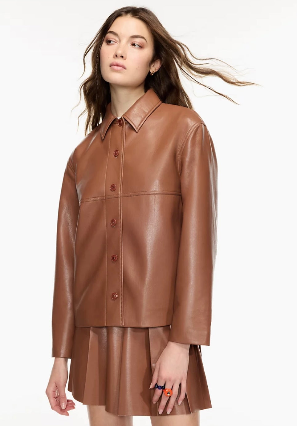 ARITZIA SUNDAY'S BEST brown vegan leather jacket